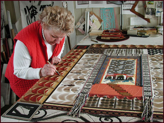 artist in her studio